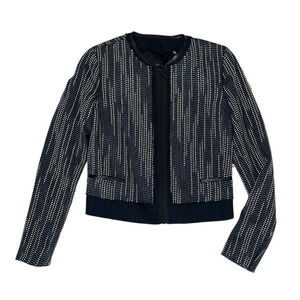 Elie Tahari Patterned Bomber Jacket Size 2